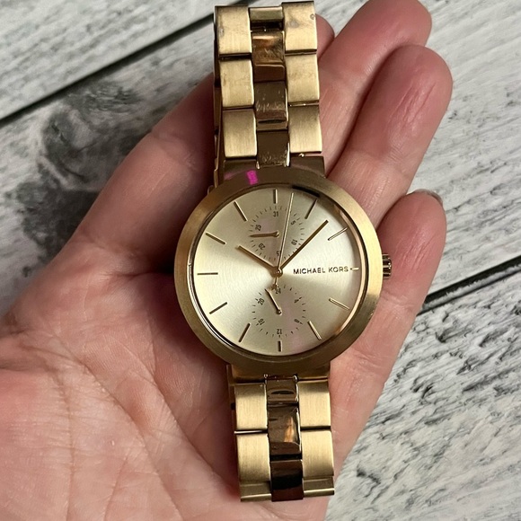 Michael Kors Gold-Tone Steal Watch with Dual Subdials main image 6